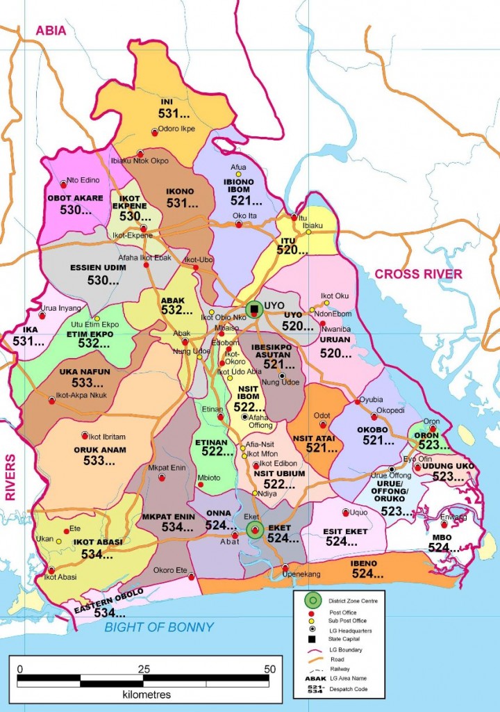 Akwa Ibom State Map
