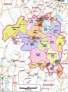 Kaduna State Zip Code Map