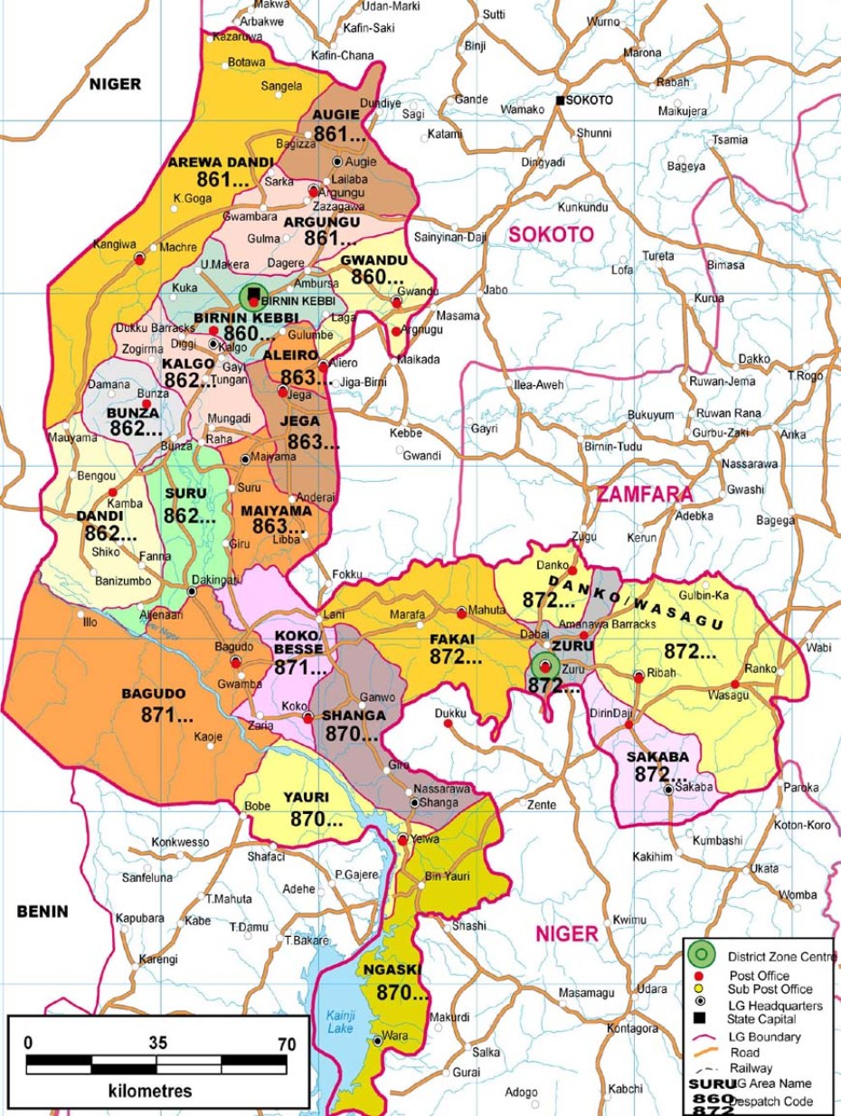 Kebbi State Zip Code Map
