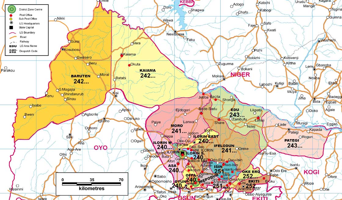 Kwara State Zip Code Map