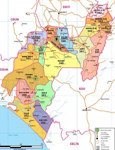 Ondo State Map In Nigeria Ondo State Postcode Map - Nigeria Zip Codes