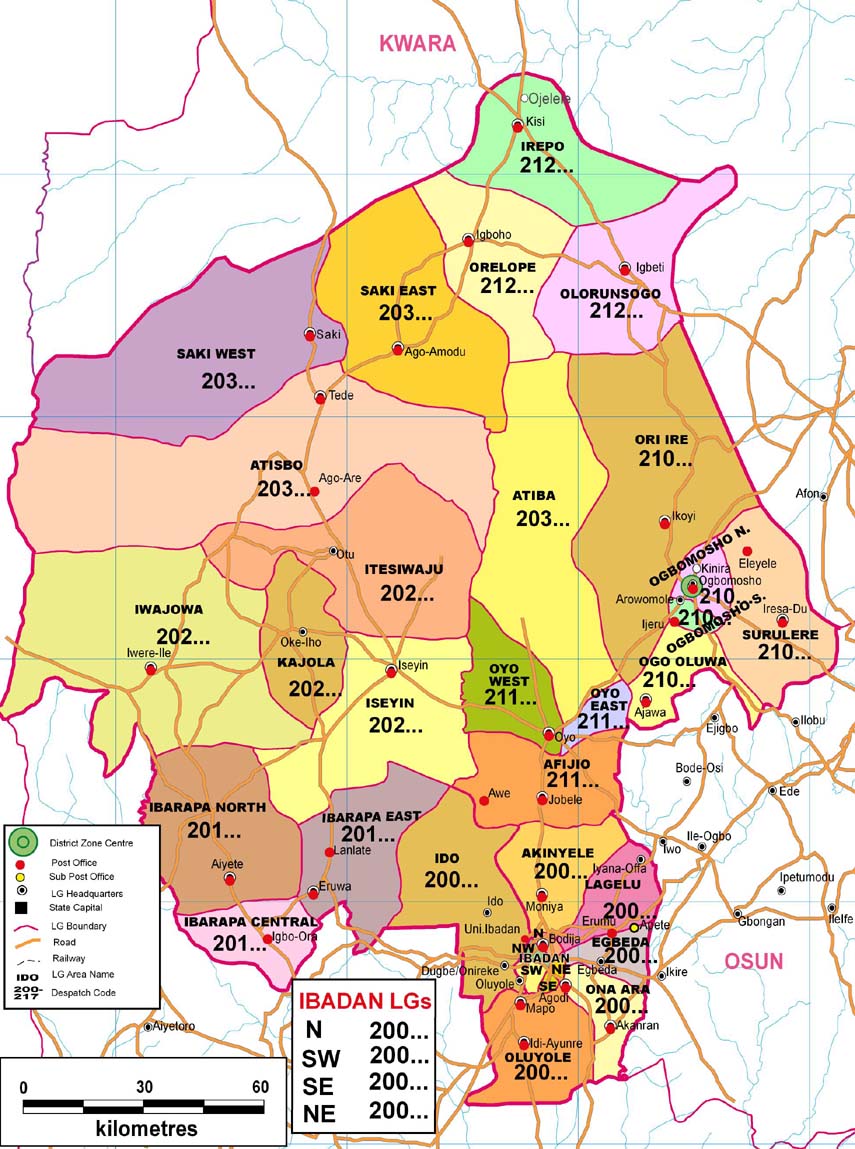 Oyo State Zip Code Map