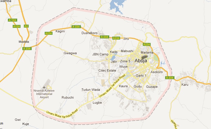 Full Map Of Abuja Abuja ( F.c.t ) Map