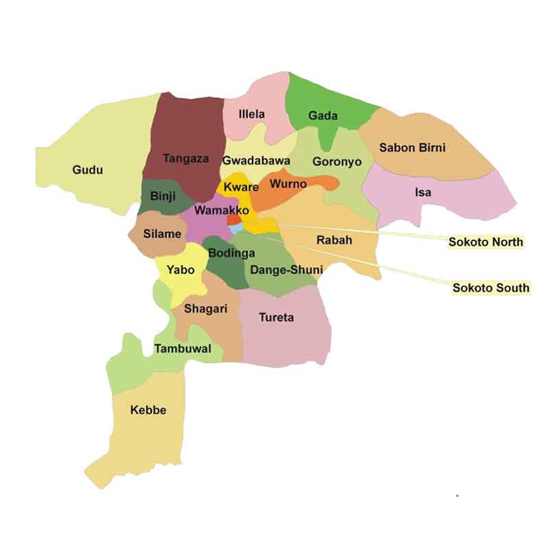 Map Of Sokoto State List Of Local Government Area In Sokoto State